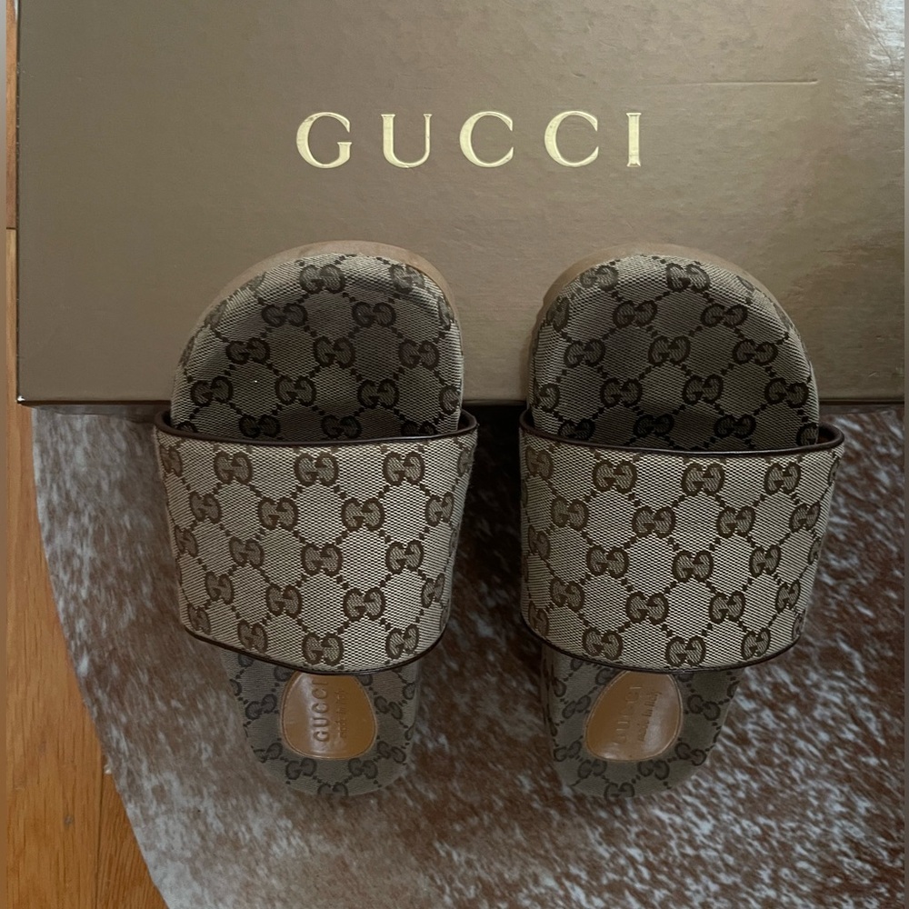 GUCCI Sandals men’s GG slides - Authentic - Picture 2 of 6
